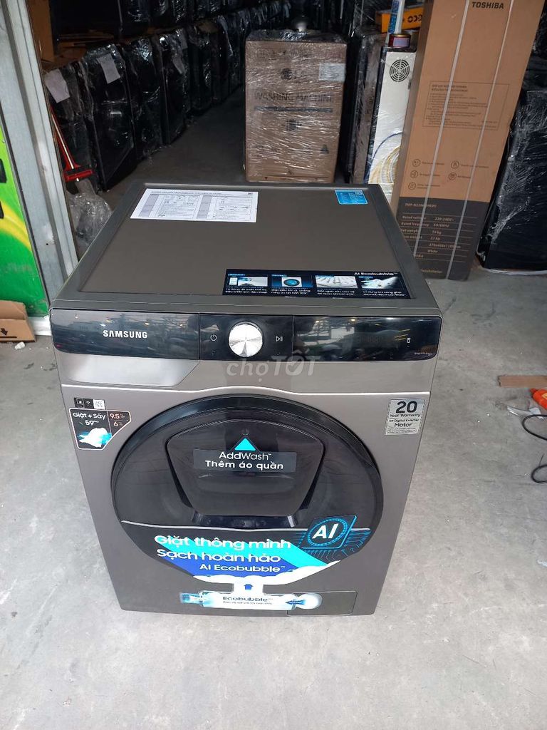 Máy giặt sấy Samsung Addwash Inverter giặt 9.5 kg. Mua bán Máy giặt tại Quận 12 Tp Hồ Chí Minh được đăng bởi Điện máy giá kho hình 2