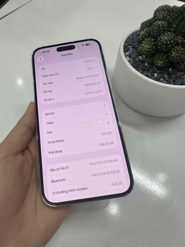 Apple iPhone 14 Pro Max 128GB Bạc. Mua bán Điện thoại tại Quận Cầu Giấy Hà Nội được đăng bởi Táo Zin Hà Nội hình 1
