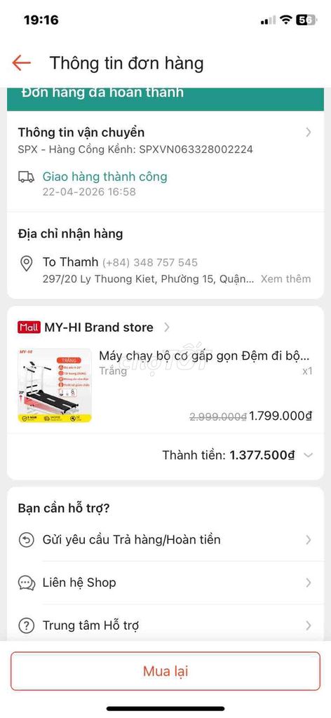 Máy chạy bộ cơ MY-HI Trắng. Mua bán Đồ thể thao, Dã ngoại tại Quận 1 Tp Hồ Chí Minh được đăng bởi Thanh hình 1
