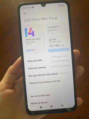 Xiaomi Redmi 13C 128GB Zin full chức năng