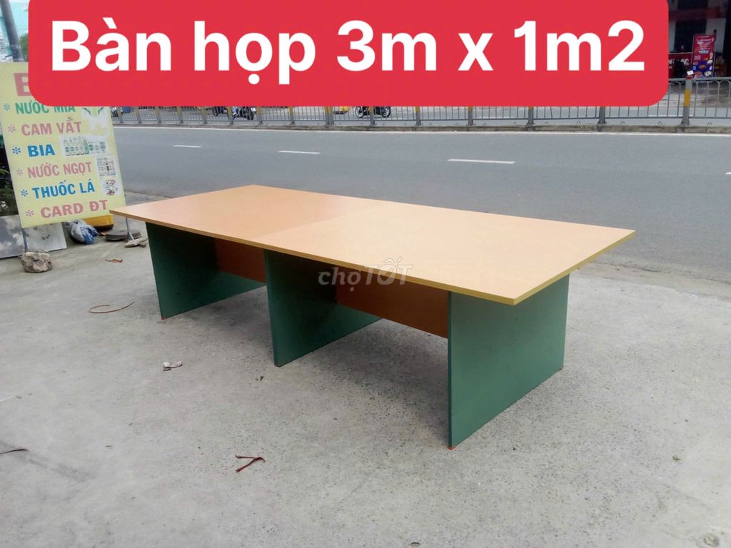 Bàn họp # bàn làm việc nhóm # bàn 3m x 1m2