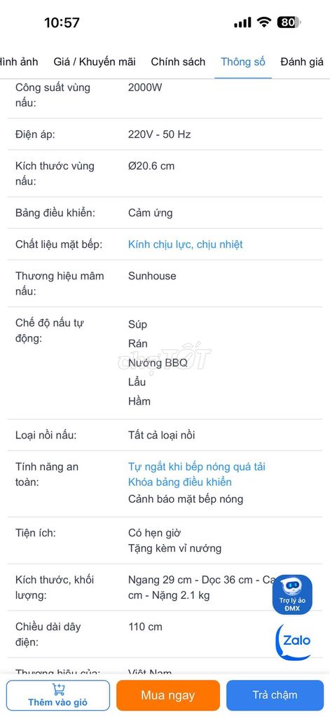 Bếp hồng ngoại Sunhouse SHD6005 Mới. Mua bán Bếp, lò, đồ điện nhà bếp tại Huyện Hòa Vang Đà Nẵng được đăng bởi TÔ NGUYỄN NGỌC MẾN hình 1