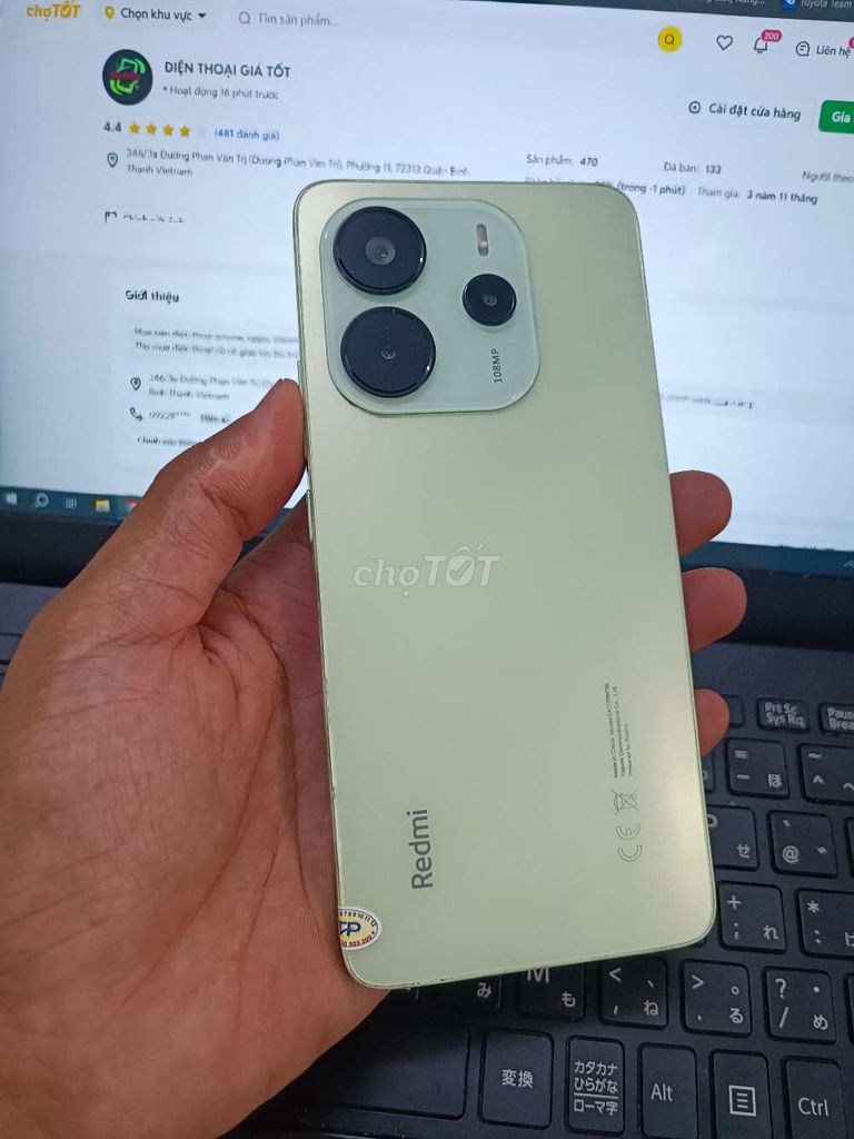 XIAOMI REDMI NOTE 14 8GB.128GB HELIO G99 ULTRA ZIN. Mua bán Điện thoại tại Quận Bình Thạnh Tp Hồ Chí Minh được đăng bởi Dân Mobile hình 1