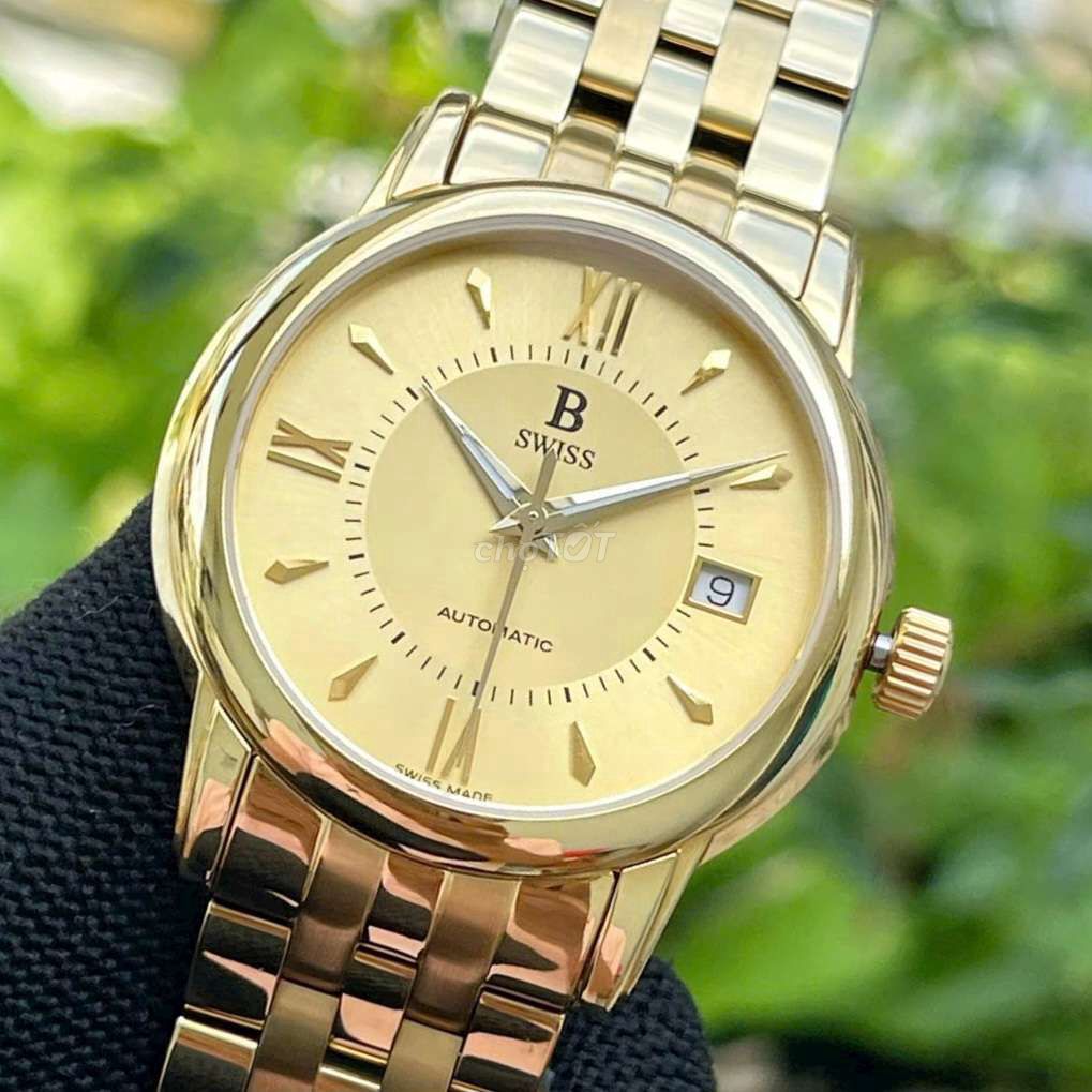 B Swiss fullgold, dial champagne sang trọng