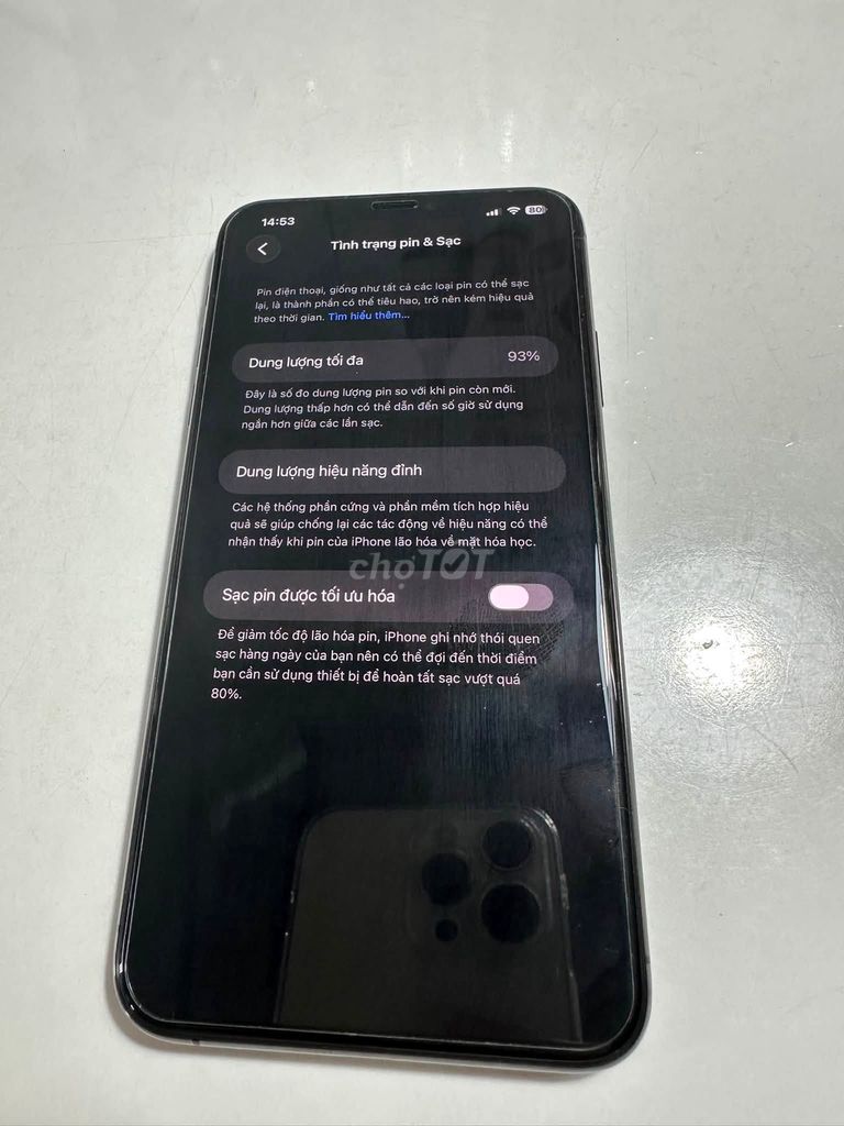 Apple iPhone 11 Pro Max 256GB Đen 93%. Mua bán Điện thoại tại Quận 1 Tp Hồ Chí Minh được đăng bởi Hội Đồ Điện Tử hình 1