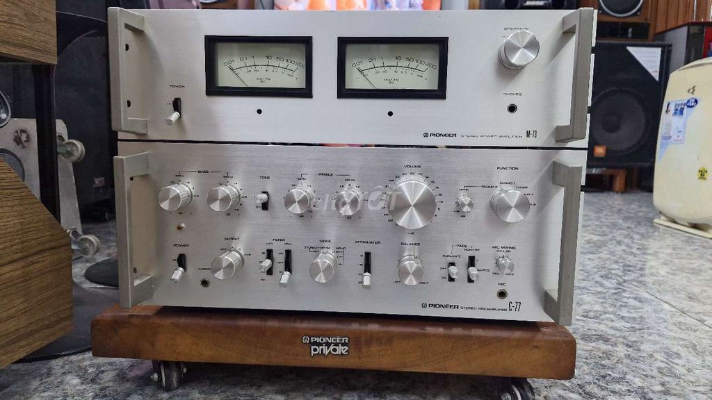 Bộ khuếch đại âm thanh Pioneer M-73, C-77 Bạc. Mua bán Tivi, Âm thanh tại Quận Hà Đông Hà Nội được đăng bởi thất tình  hình 1