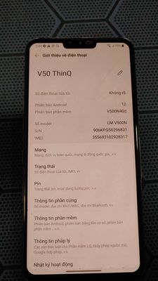 Bán máy LG V50 thinQ. Mua bán Điện thoại tại Quận Hà Đông Hà Nội được đăng bởi Lê Quốc Anh