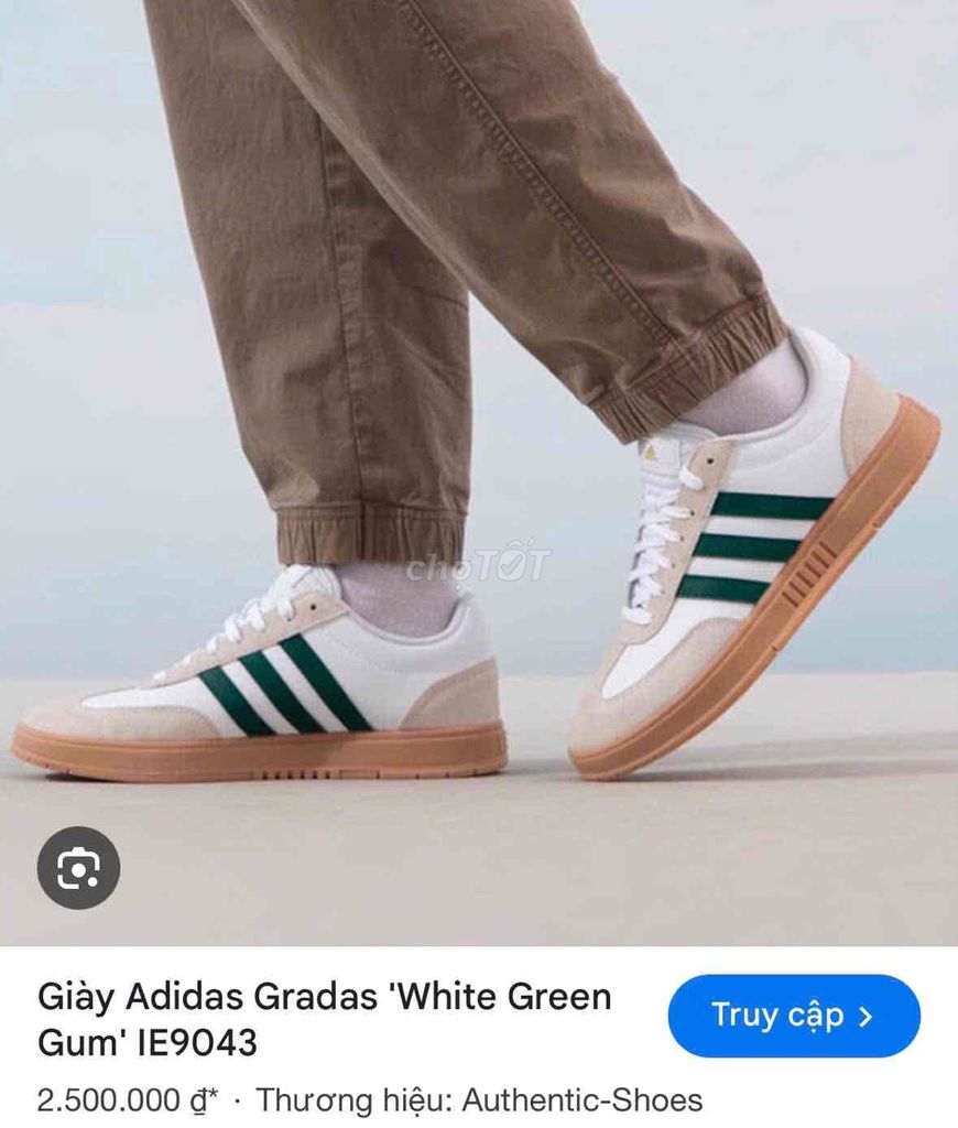 Giày thể thao Adidas Gradas Unisex 40.5. Mua bán Giày dép tại Huyện Phúc Thọ Hà Nội được đăng bởi Bon Shoes hình 1