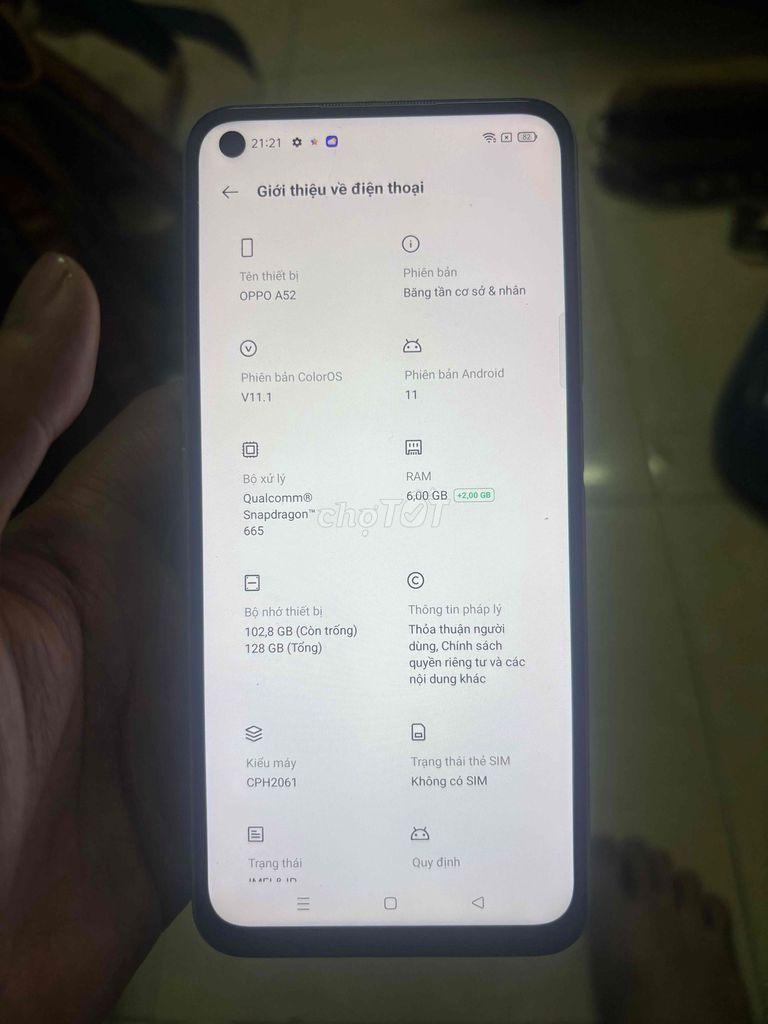 OPPO A52 128G. Mua bán Điện thoại tại Quận Đống Đa Hà Nội được đăng bởi TLe  hình 1