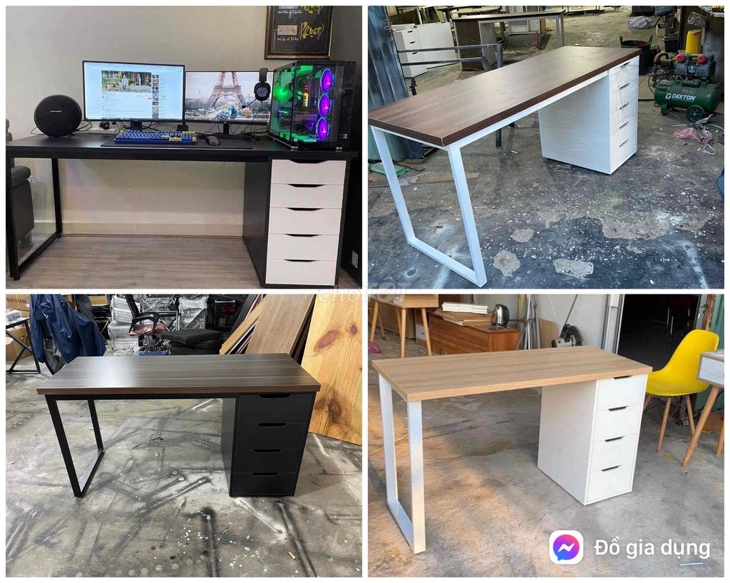 Bàn làm việc IKEA Gỗ MDF Trắng 120 x 60 cm. Mua bán Bàn ghế tại Quận Cẩm Lệ Đà Nẵng được đăng bởi Huỳnh Ni hình 1
