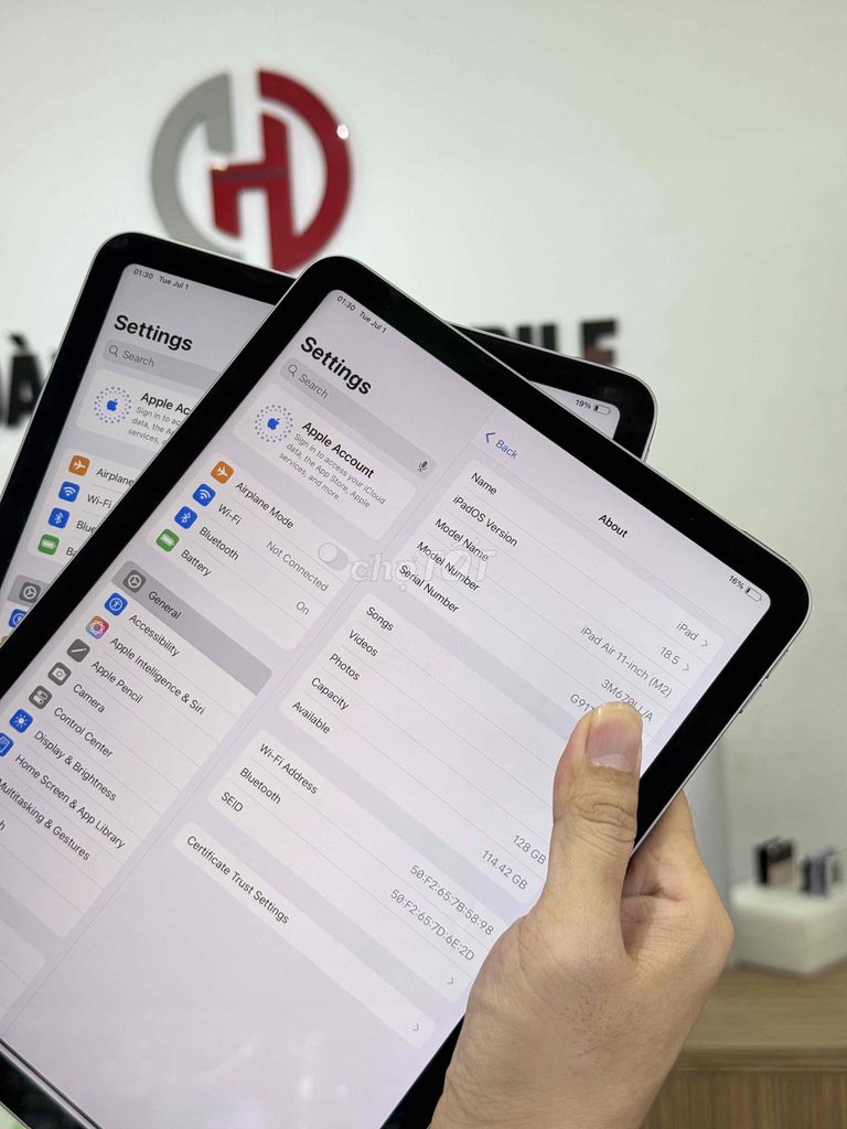 IPAD AIR 6 M2 128GB WF PIN 94-96% BH 10/25 ĐẸP-GOP. Mua bán Máy tính bảng tại Quận 7 Tp Hồ Chí Minh được đăng bởi Hoàng Hiệp Mobile hình 5