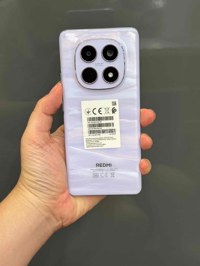 Xiaomi Note 15 5G 8/256GB Tím VN Bh 11/2027 TGDĐ. Mua bán Điện thoại tại Quận Ninh Kiều Cần Thơ được đăng bởi Quý Mobile Cần thơ hình 1