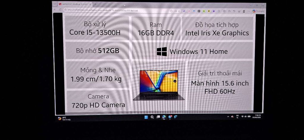 ASUS Vivobook i5-13500H 15.6 inch 16GB/512GB. Mua bán Laptop tại Quận Tân Bình Tp Hồ Chí Minh được đăng bởi Khánh Nguyễn hình 1