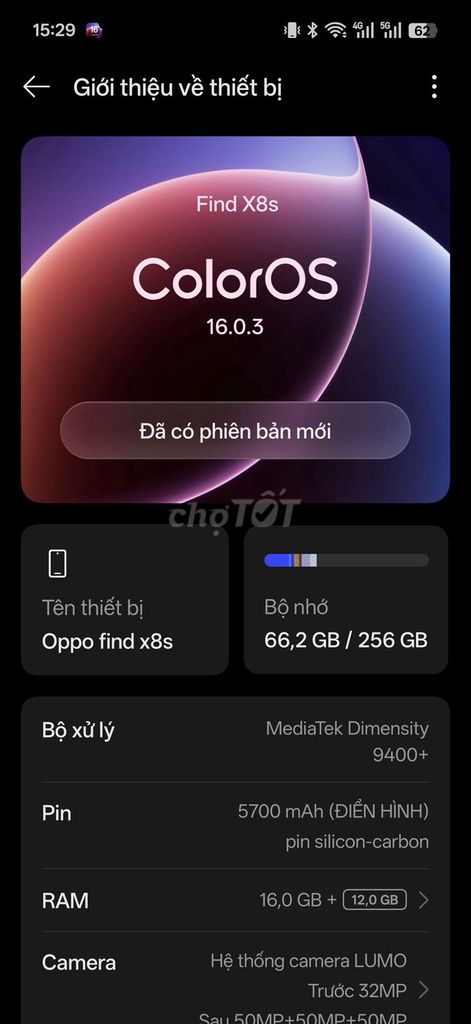 Oppo Find X8s 256GB Like new. Mua bán Điện thoại tại Thành phố Qui Nhơn Bình Định được đăng bởi Chu Bảo Long hình 1