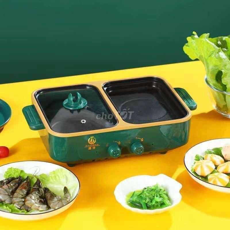 Nồi lẩu nướng Điện Mini 2 Ngăn Đa Năng. Mua bán Bếp, lò, đồ điện nhà bếp tại Quận Hà Đông Hà Nội được đăng bởi Đinh Len hình 1