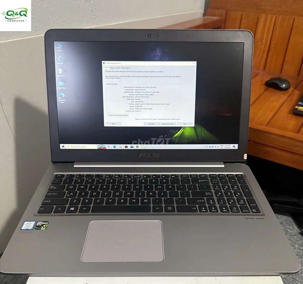 Asus UX510 i7-7500U 15.6 inch 8GB/hdd 1t , ssd 256. Mua bán Laptop tại Quận Thanh Khê Đà Nẵng được đăng bởi Trần Văn Quang hình 1