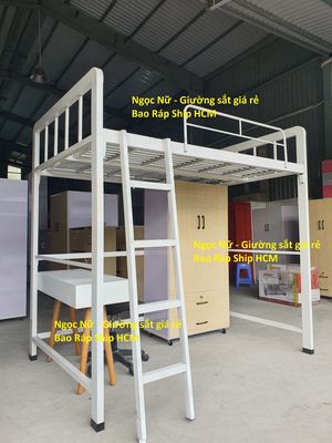 Giường sắt 1 tầng trên cao đa năng NEW 100% giá RẺ