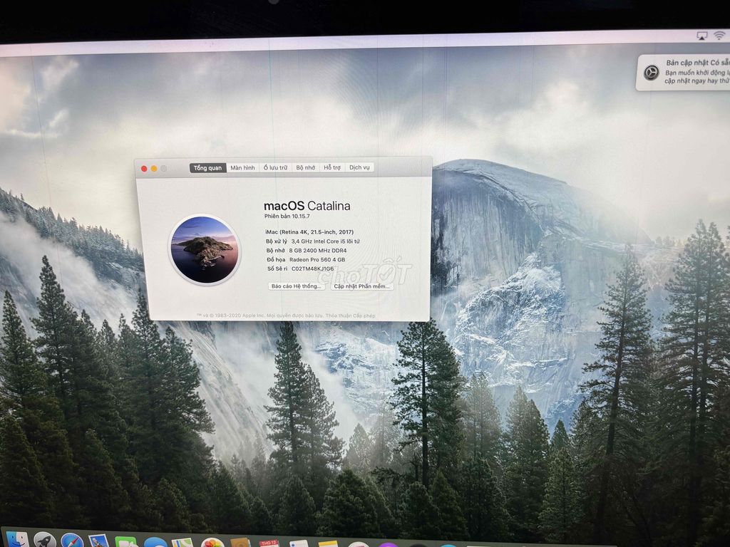 Imac 21" 2017 4k sọc màn thanh lý