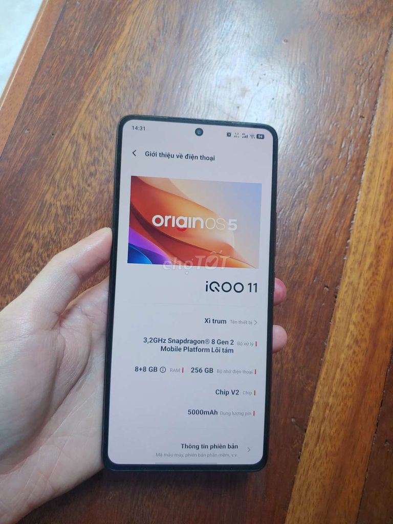 iQOO 11 256GB Đen. Mua bán Điện thoại tại Huyện Vạn Ninh Khánh Hòa được đăng bởi Nguyen Van Tin hình 1