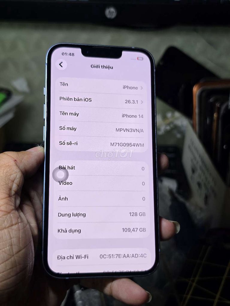  iPhone 14 128GB Việt Nam zin toàn bộ đẹp 98%. Mua bán Điện thoại tại Quận 8 Tp Hồ Chí Minh được đăng bởi Thiên Hòa mobile  hình 1