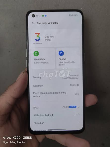 Realme Q3 Pro 12GB/256GB Đen Nứt lưng. Mua bán Điện thoại tại Quận 1 Tp Hồ Chí Minh được đăng bởi Hội Đồ Điện Tử hình 1