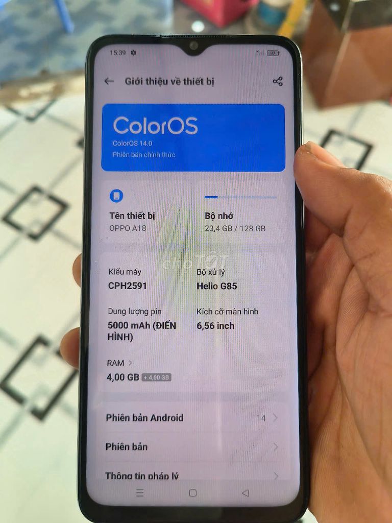 Oppo A18 128GB. Mua bán Điện thoại tại Huyện Tiểu Cần Trà Vinh được đăng bởi TIỂU CẦN hình 1