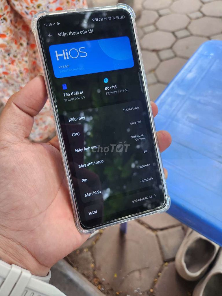 Tecno Pova 5 8GB/128GB Xanh. Mua bán Điện thoại tại Quận Hoàng Mai Hà Nội được đăng bởi Hoàng Lân hình 1