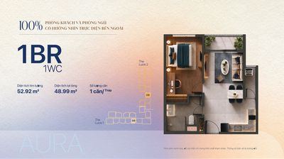 Apartment 52 m² · 1 bed · Đường Khánh Hội