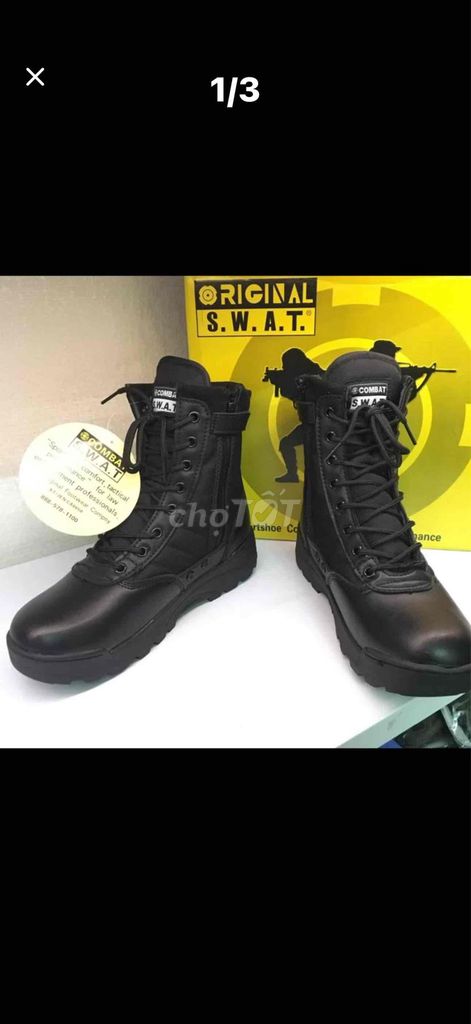 Giày boot nam Original S.W.A.T. da. Mua bán Giày dép tại Thành phố Đà Lạt Lâm Đồng được đăng bởi An Nhiên hình 1