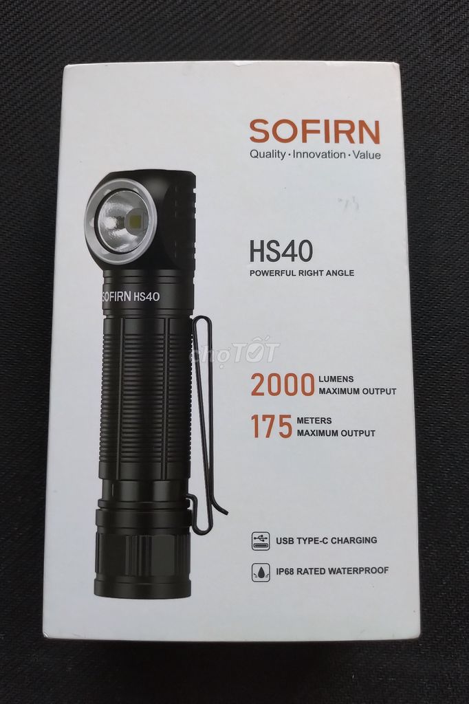 Đèn pin đội đầu SOFIRN HS40 sáng 2000 lumen USB C