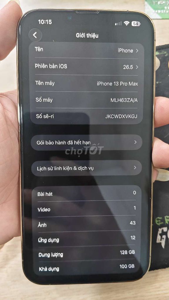 Apple iPhone 13 Pro Max 128GB Vàng 2sim vật lý . Mua bán Điện thoại tại Quận Hoàng Mai Hà Nội được đăng bởi HQT bb hình 1