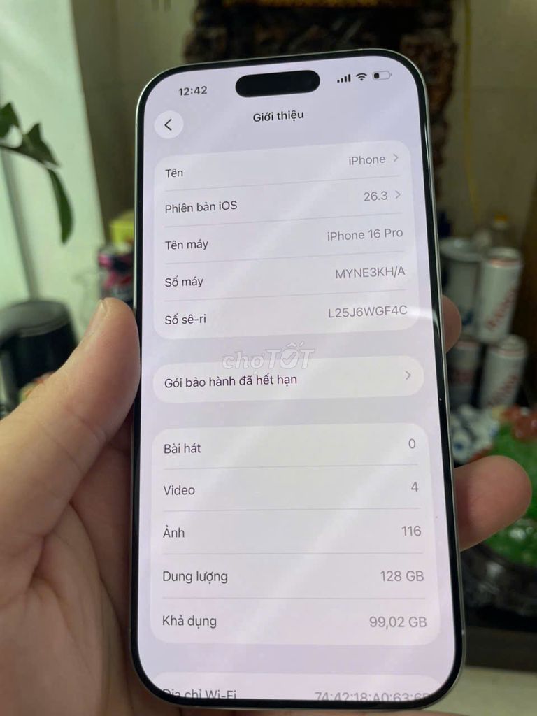 Apple iPhone 16 Pro 128GB Trắng 88%. Mua bán Điện thoại tại Quận Ba Đình Hà Nội được đăng bởi Đào Đình Luyện hình 1