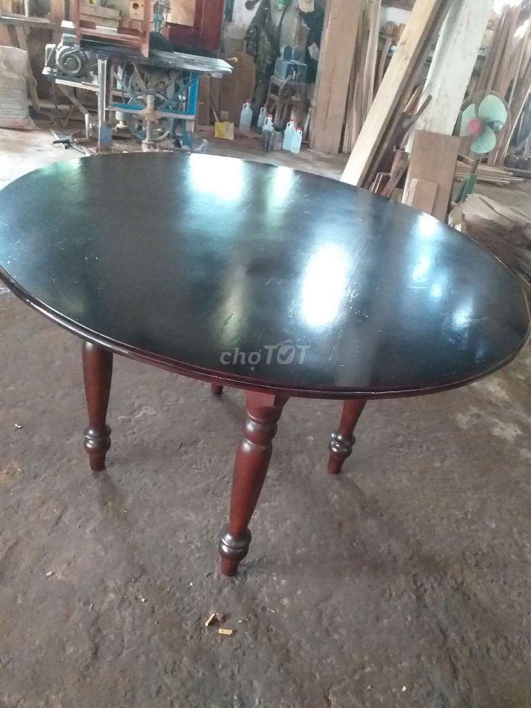 Bàn ăn Gỗ Nâu Kiểu xưa Sơn PU 1m20. Mua bán Bàn ghế tại Thành phố Bến Tre Bến Tre được đăng bởi Công Hậu hình 1