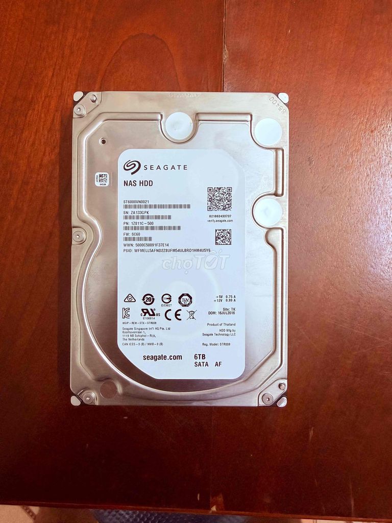 Ổ cứng HDD Seagate 6TB Chưa sử dụng. Mua bán Linh kiện (RAM, Card...) tại Thành phố Vĩnh Yên Vĩnh Phúc được đăng bởi nguyễn trung thìn hình 1