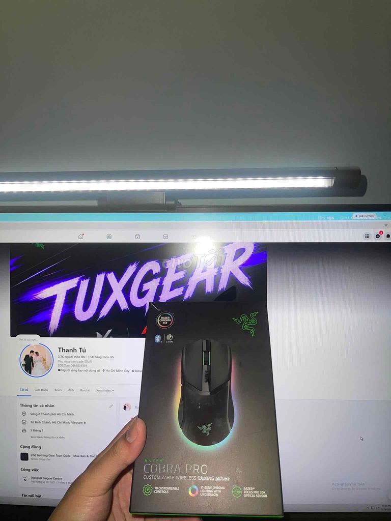 Chuột Razer Cobra Pro Đen. Mua bán Phụ kiện (Màn hình, Chuột...) tại Huyện Bình Chánh Tp Hồ Chí Minh được đăng bởi Thanh Tú hình 1