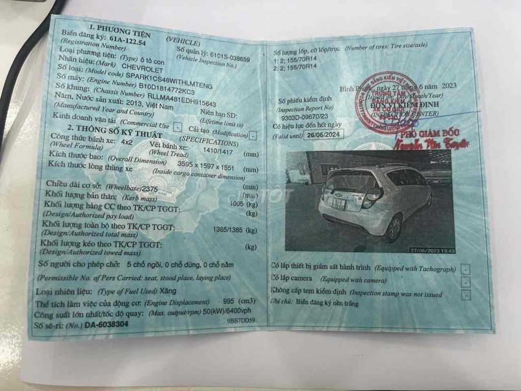 Chevrolet Spark 2013 tự động form mới giá rẻ. Mua bán Ô tô tại Thành phố Thuận An Bình Dương được đăng bởi Kim Nam Auto Tom  hình 8