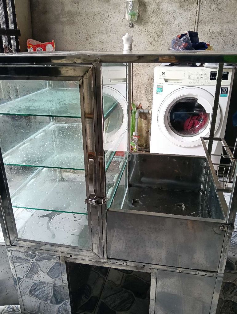 Xe đẩy bán hàng Inox, Kính đã sử dụng. Mua bán Đồ chuyên dụng, Giống nuôi trồng tại Huyện Hóc Môn Tp Hồ Chí Minh được đăng bởi Thanh Thủy hình 1