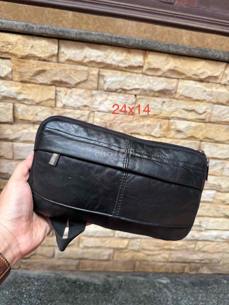 Túi bao tử kiêm clutch cầm tay da thật mềm êm. Mua bán Túi xách tại Huyện Thanh Trì Hà Nội được đăng bởi Shop Đồ Si hình 1