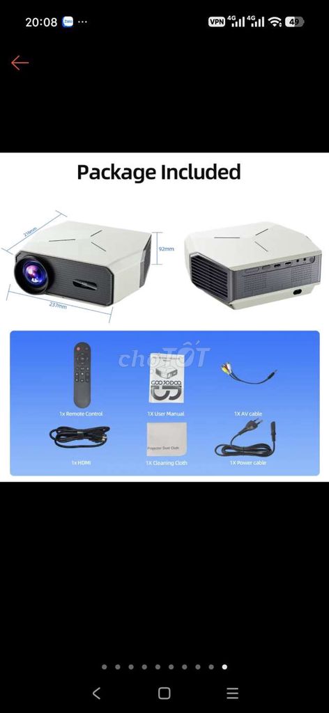 Máy chiếu GOOJODOQ 1080P. Mua bán Đồ dùng văn phòng tại Huyện Đại Lộc Quảng Nam được đăng bởi ĐI DU hình 1