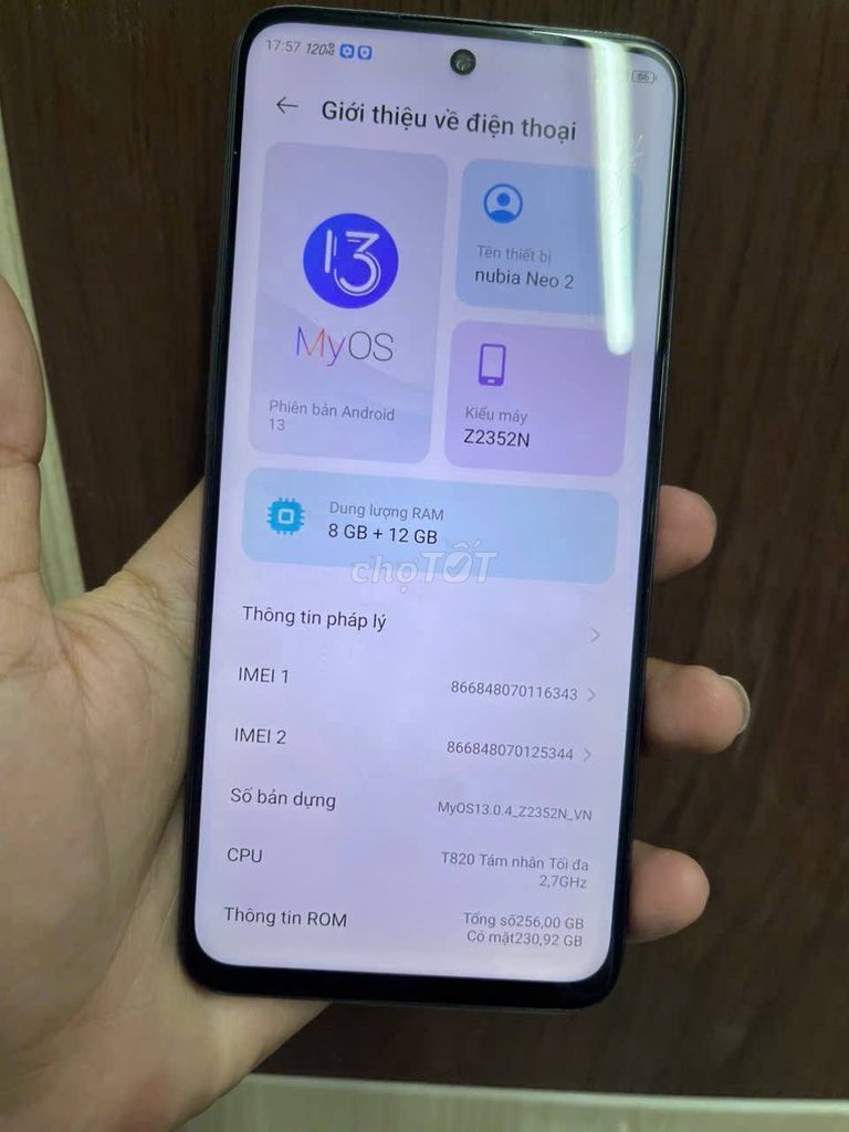 Nubia Neo 2 5G 8GB/256GB Xám. Mua bán Điện thoại tại Quận 6 Tp Hồ Chí Minh được đăng bởi Hội Đồ Điện Tử hình 1