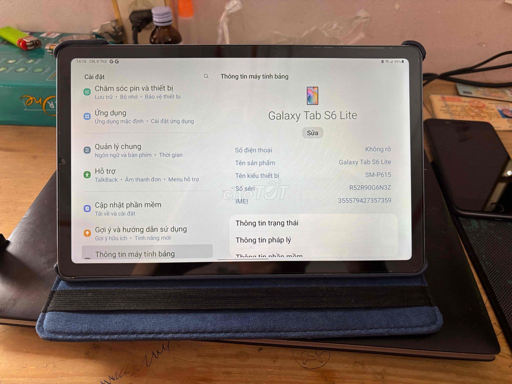 Samsung Galaxy Tab S6 Lite Đen. Mua bán Máy tính bảng tại Huyện Thiệu Hóa Thanh Hóa được đăng bởi Mr Khoai hình 1