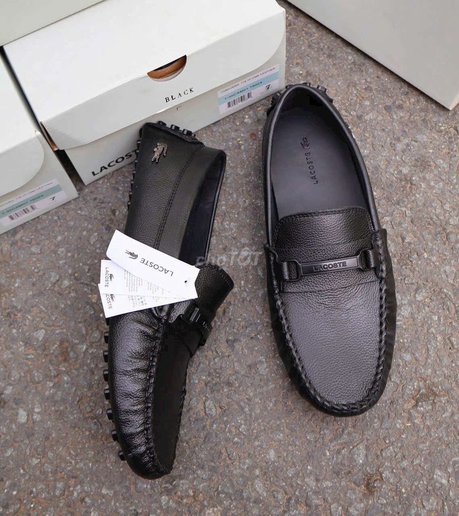 Giày lười Lacoste Da bò Nam Đen 39-44. Mua bán Giày dép tại Quận 12 Tp Hồ Chí Minh được đăng bởi Huong hình 1