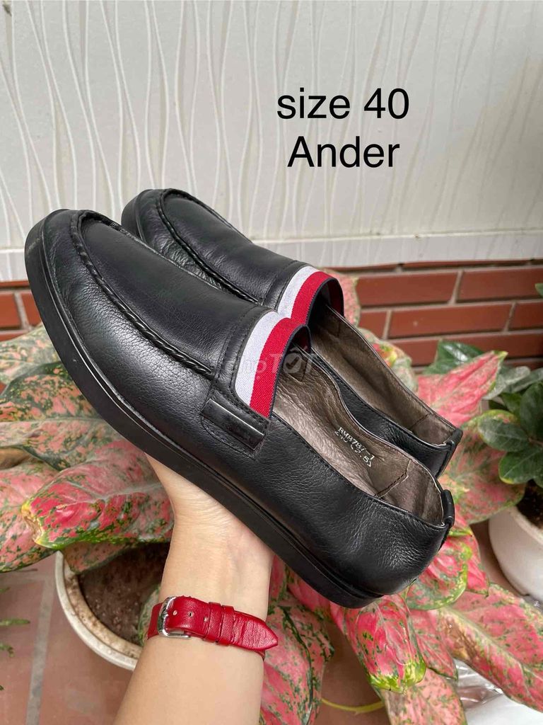 Giày lười nam da thật hiệu ander size 40