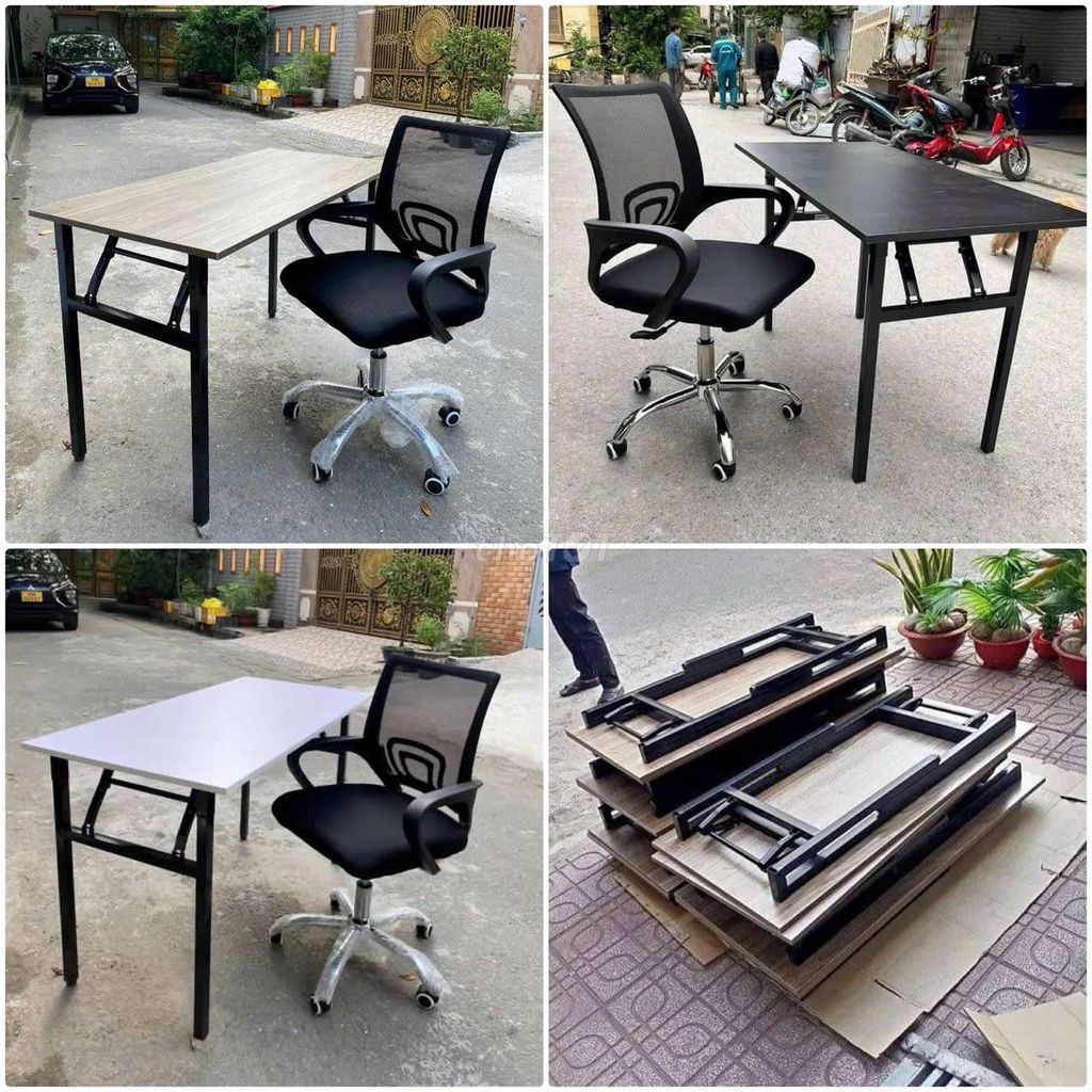COMBO BÀN GHẾ GIÁ RẺ, BÀN CHÂN XẾP GỌN. Mua bán Bàn ghế tại Quận Bình Thạnh Tp Hồ Chí Minh được đăng bởi NT Hoàng Kim hình 1