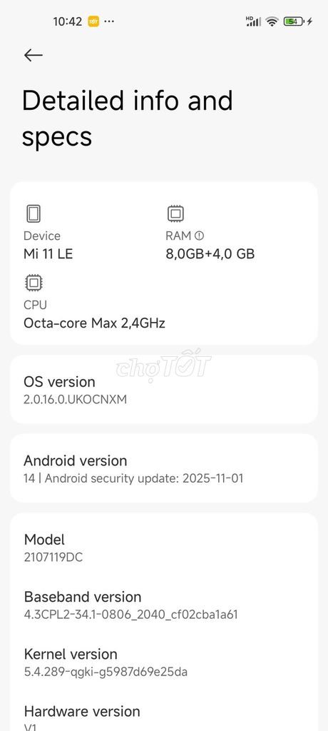 Xiaomi Mi 11 LE 128GB. Mua bán Điện thoại tại Thành phố Mỹ Tho Tiền Giang được đăng bởi Huy hình 1