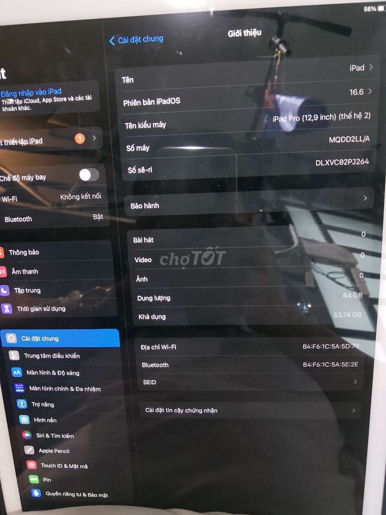 Apple iPad Pro 12.9 inch 64GB. Mua bán Máy tính bảng tại Quận 1 Tp Hồ Chí Minh được đăng bởi Ljon King hình 1