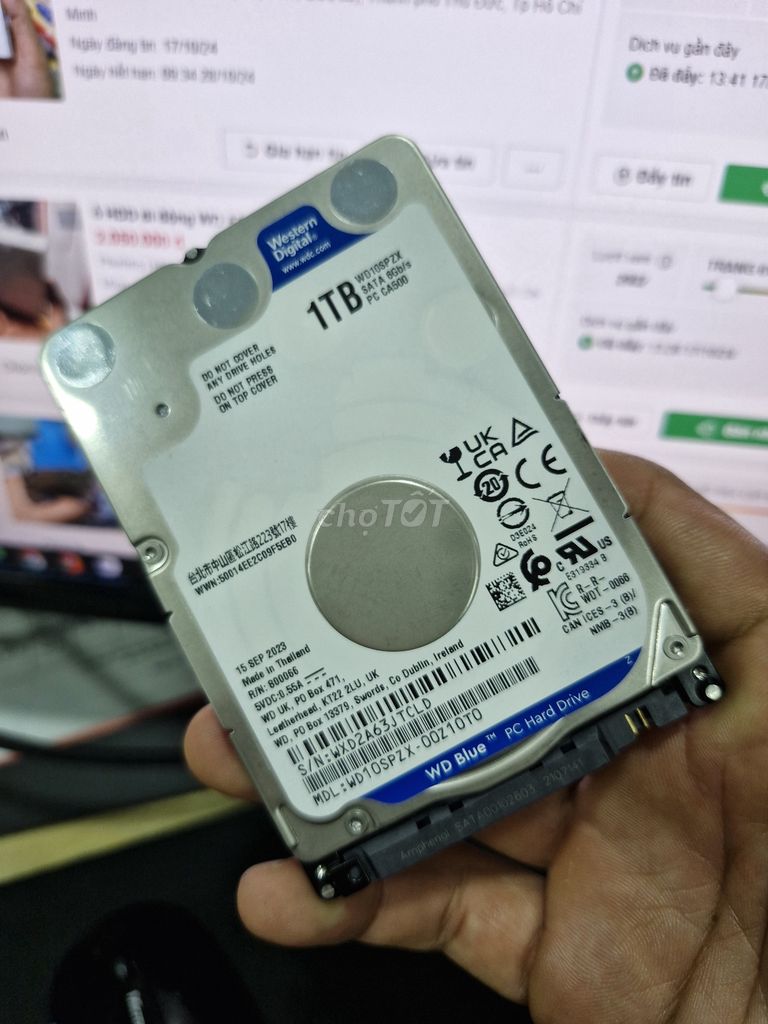 Ổ cứng HDD WD 2.5" 1TB sức khỏe 100%