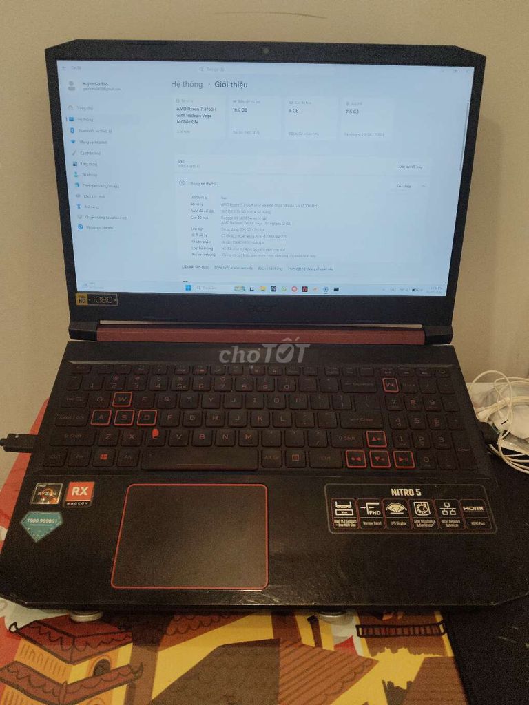 Acer Nitro AN515-43 Ryzen 7 16GB/715GB RX 560X. Mua bán Laptop tại Quận 8 Tp Hồ Chí Minh được đăng bởi Tên chưa cung cấp hình 1