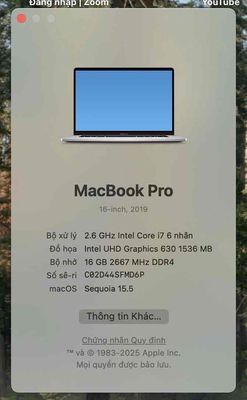MacBook Pro 16-inch 2019. Mua bán Laptop tại Thành phố Cà Mau Cà Mau được đăng bởi Nguyễn Bảo Duy