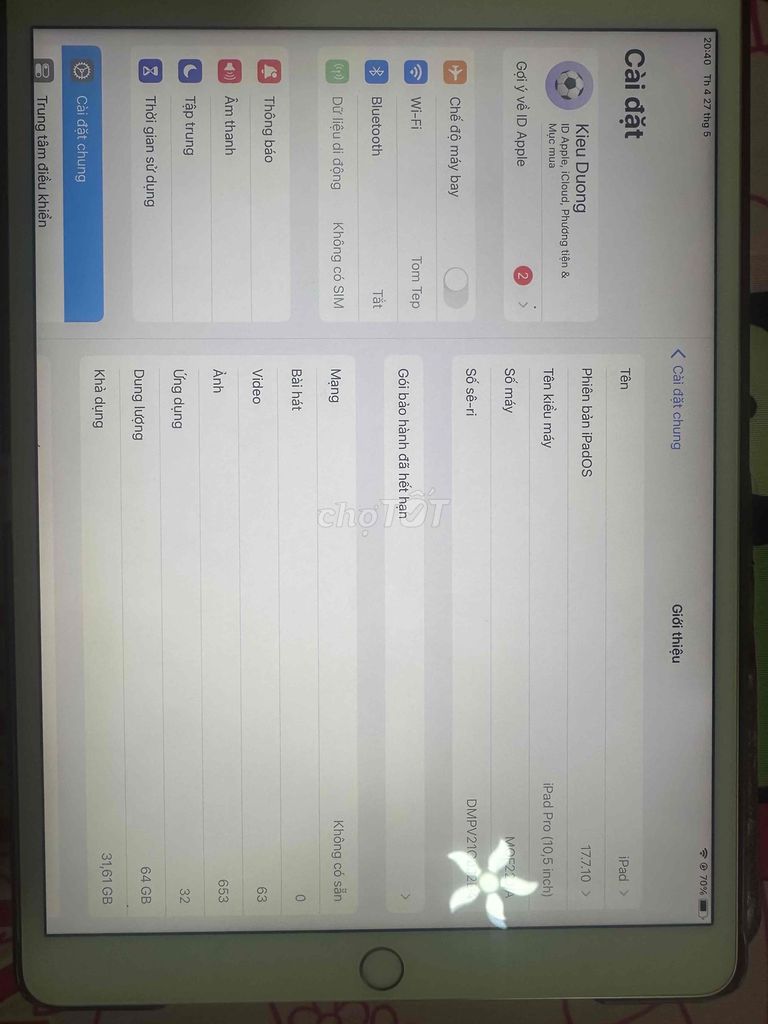 Apple iPad Pro 10.5 inch 64GB. Mua bán Máy tính bảng tại Quận Thanh Khê Đà Nẵng được đăng bởi Dương hình 1